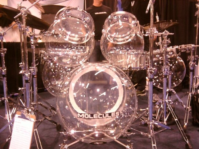 NAMM 2012 Molecules acrylic bubble drum kit (01)