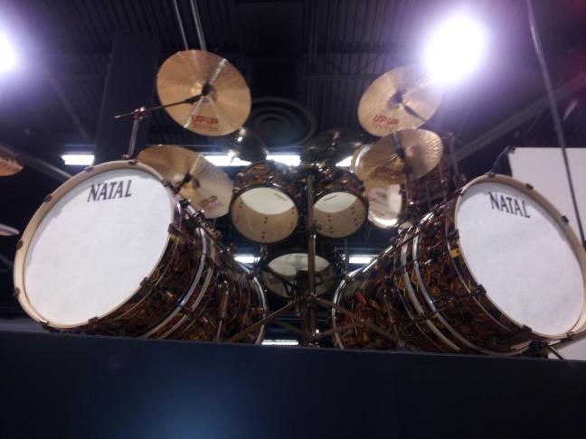 NAMM 2012 Natal (Marshall drums) big gigantic double bass drum with UFIP cymbals