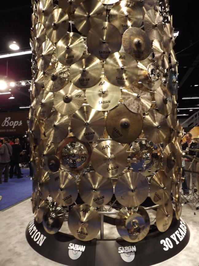 NAMM 2012 Sabian cymbal wall tower