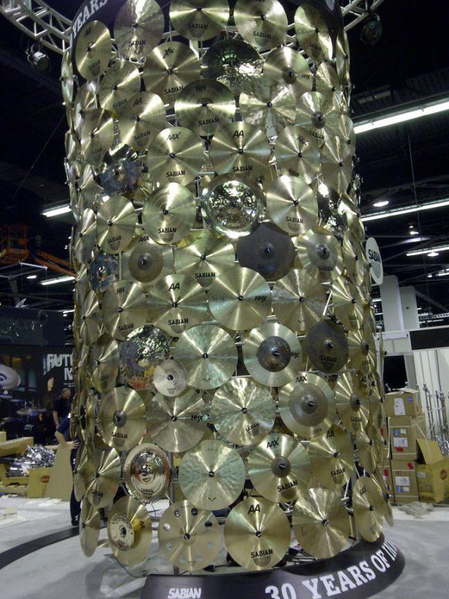NAMM 2012 Sabian cymbal tower