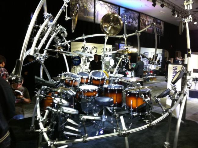 NAMM 2012 Yamaha drums hexrack II with Zildjian Gen16 cymbals (02)